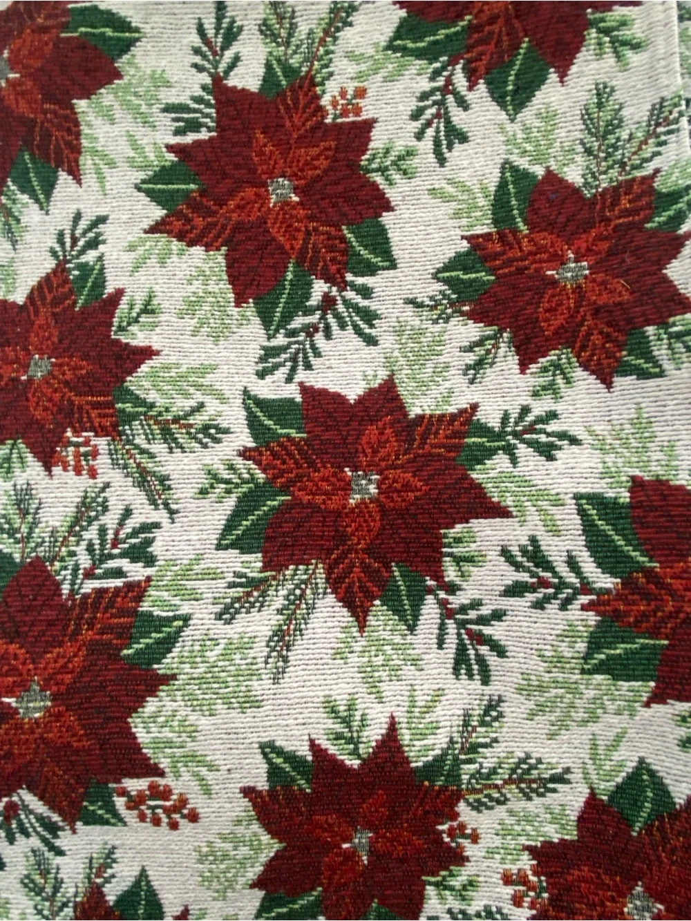 SET-6 TAPESTRY POINTSETTIA PLACE SETTINGS